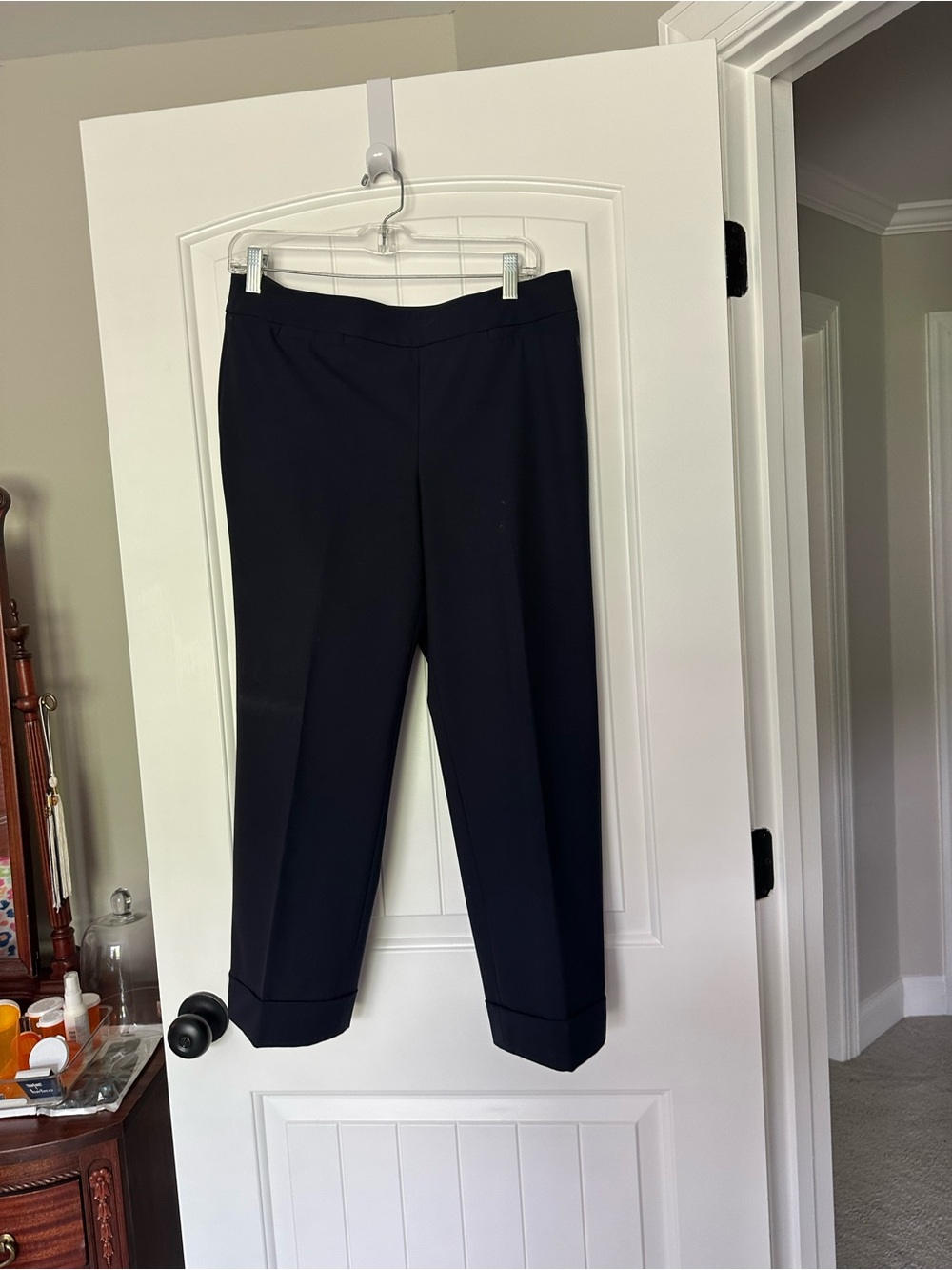 Classic Navy Cropped Dress Pants